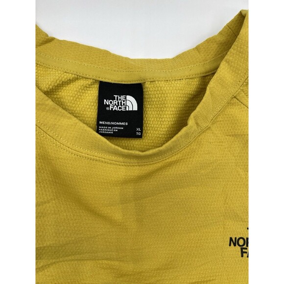 The North Face Men Tekno Ridge Crew Pullover Sweatshirt X-large Yellow And Black - Picture 3 of 10